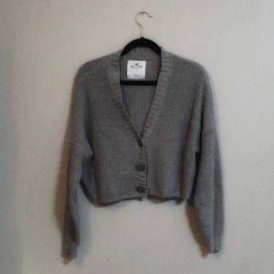 Hollister Rib Knit Crop Cardigan